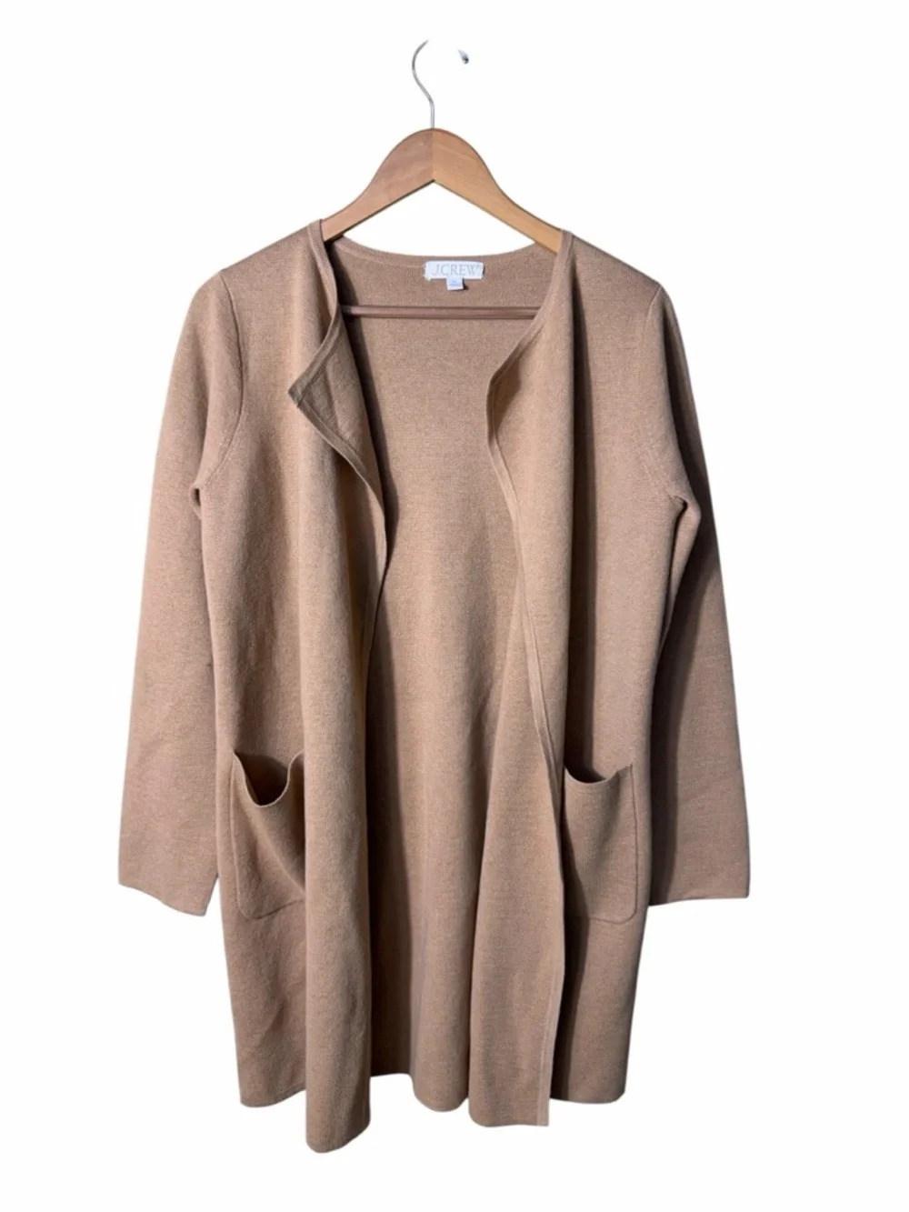 J. Crew Shawl Collar Sweater Blazer Tan Size XS Minimalist